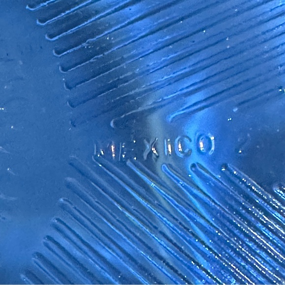 Three Forte Crisa Cobalt Glass Sunflower Coupe | Soup Bowls - Picture 5 of 8